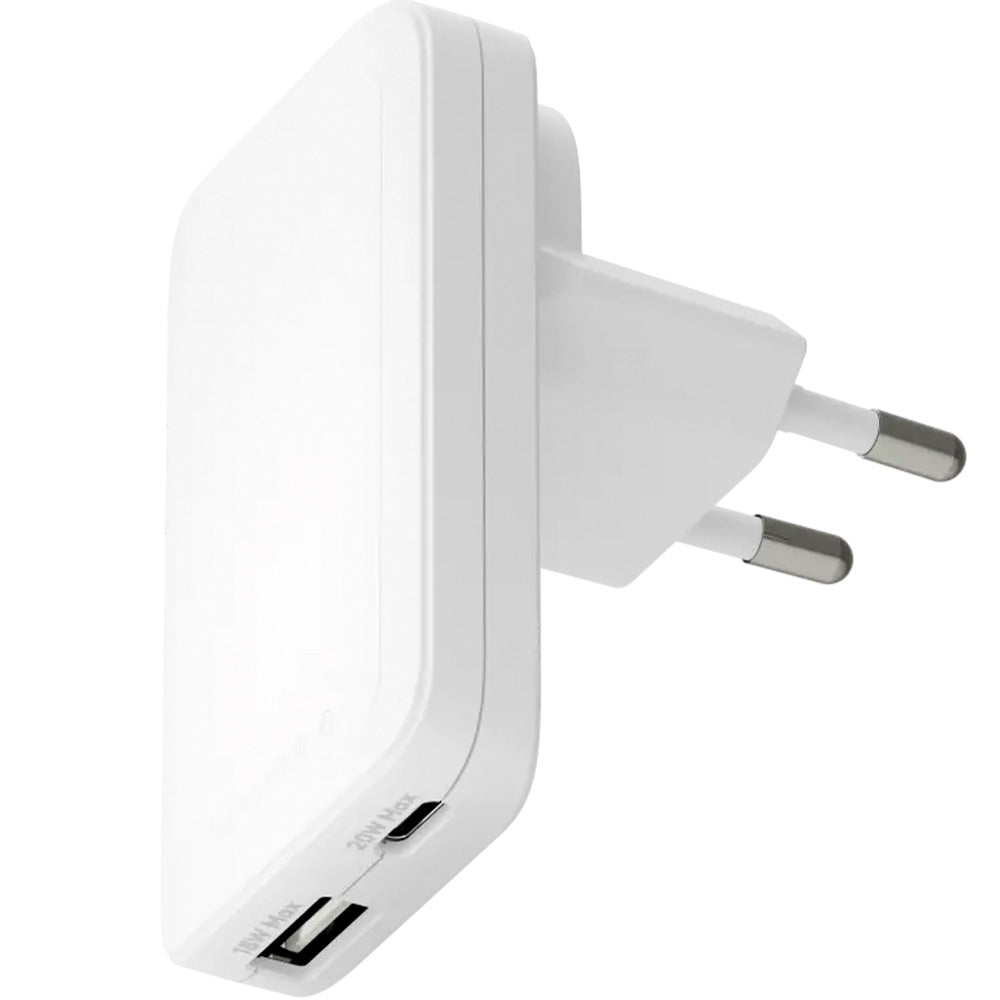 Dbramante1928 Re-Charge Pro slank oplader USB-C 20W + USB-A 18W hvid