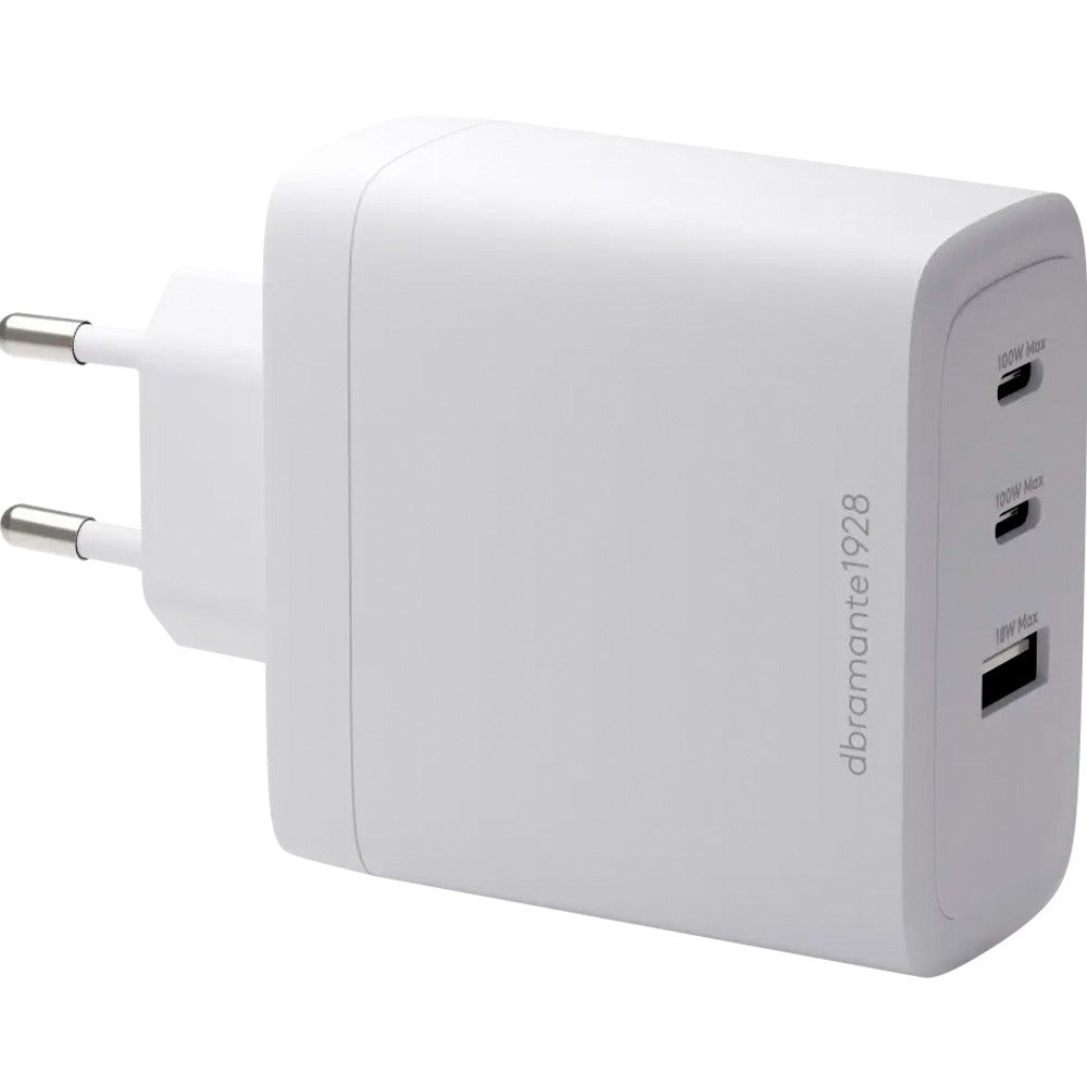 Dbramante1928 Re-Charge IT EU-vægoplader 2xUSB-C 100W +1xUSB-A hvid