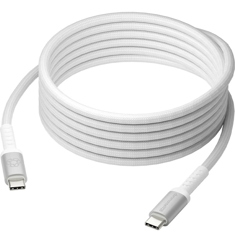 Dbramante1928 Re-Charge IT USB-C til USB-C kabel flettet 3m 100W hvid