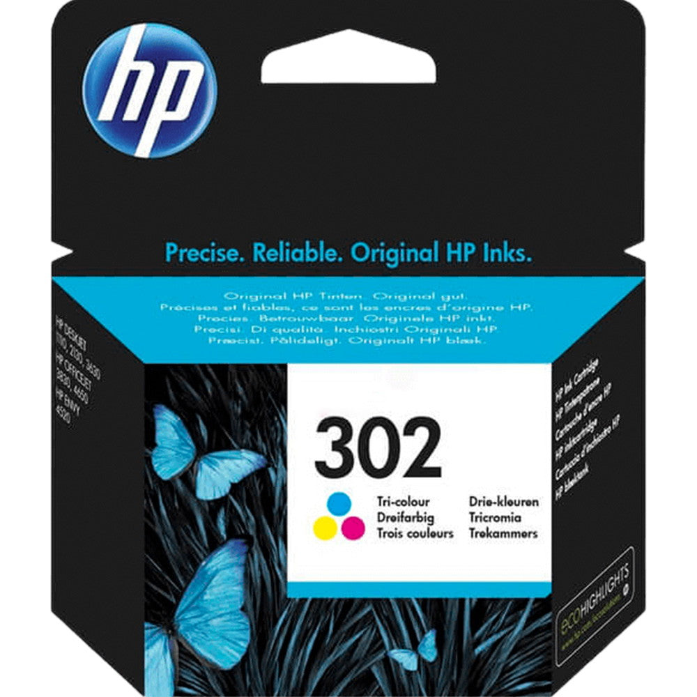 HP 302 F6U65AE Flerfarvet blækpatron 150 sider