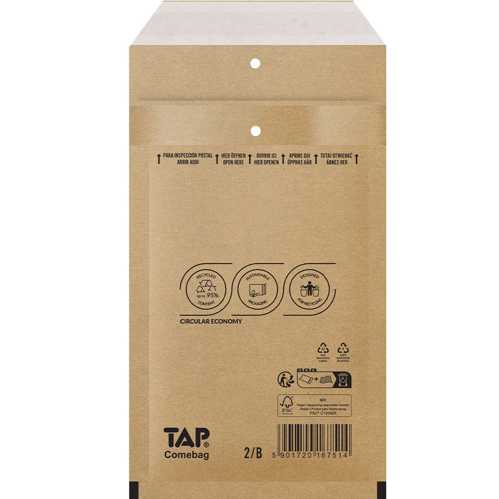 TAP 2 Boblekuvert 140x225mm brun