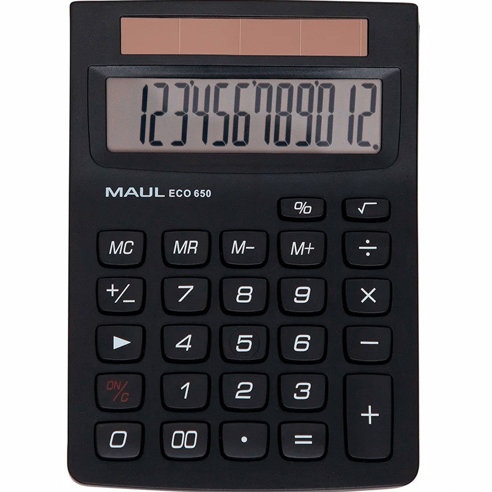 MAUL Eco 650 lommeregner 12-cifret LCD-skærm sort