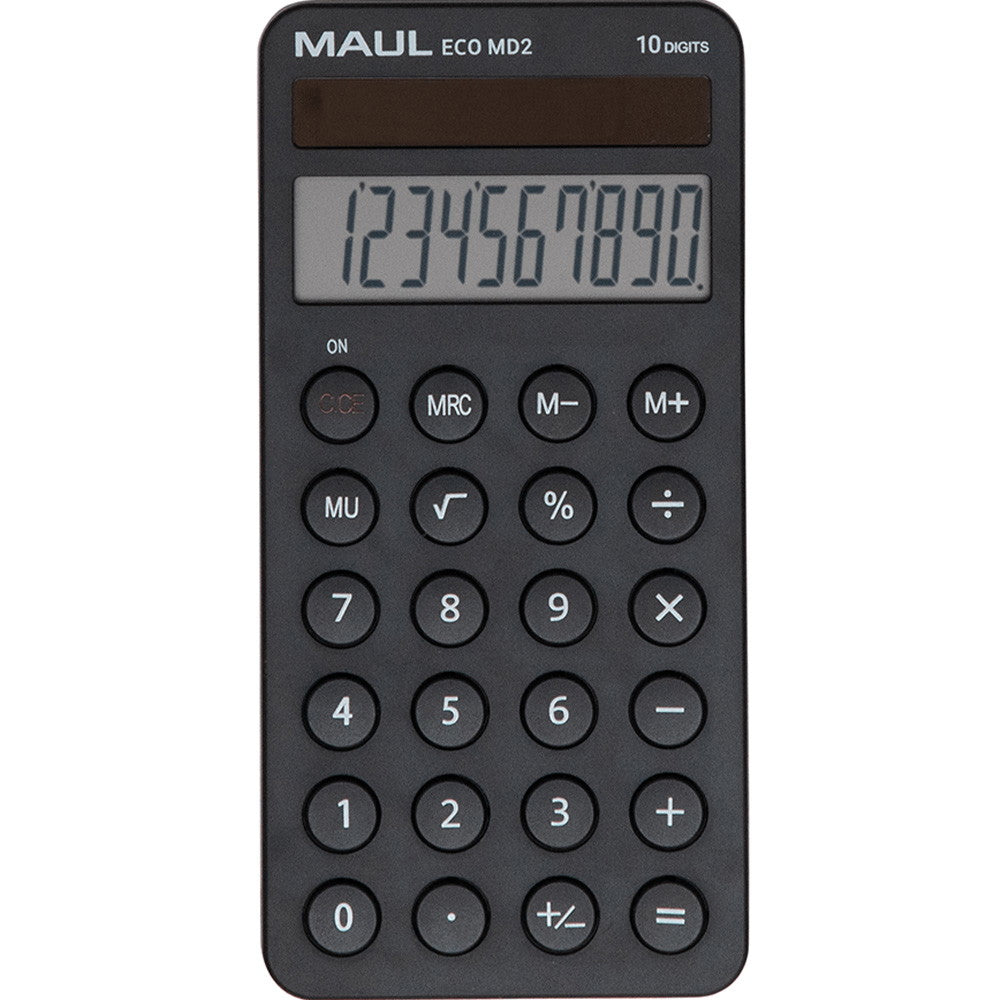 MAUL Eco MD2 lommeregner 10-ciftet LCD-skærm sort