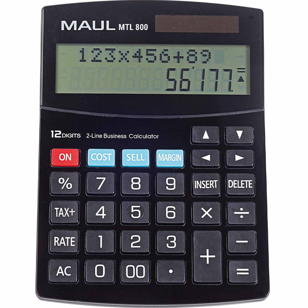 MAUL MTL 800 bordregner 12-cifre LCD-skærm sort