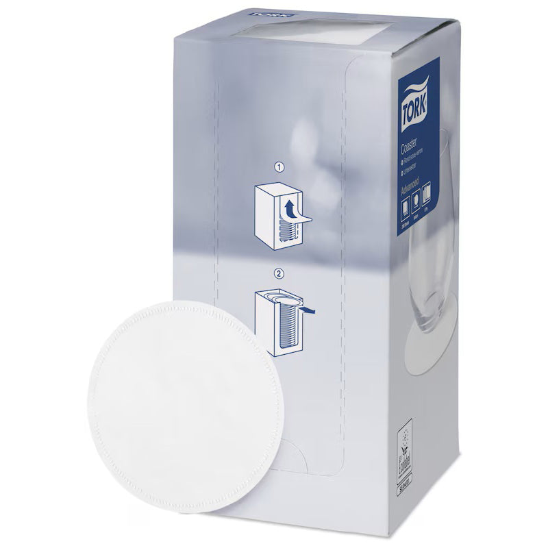 Kopunderlag Ø9cm 8-lag Hvid,250 stk/pk