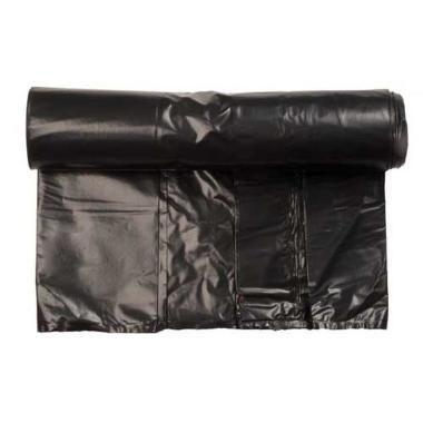 Sæk Med Snoreluk 100liter B700xL1010mm 55my Strong Sort,10 Stk/rl