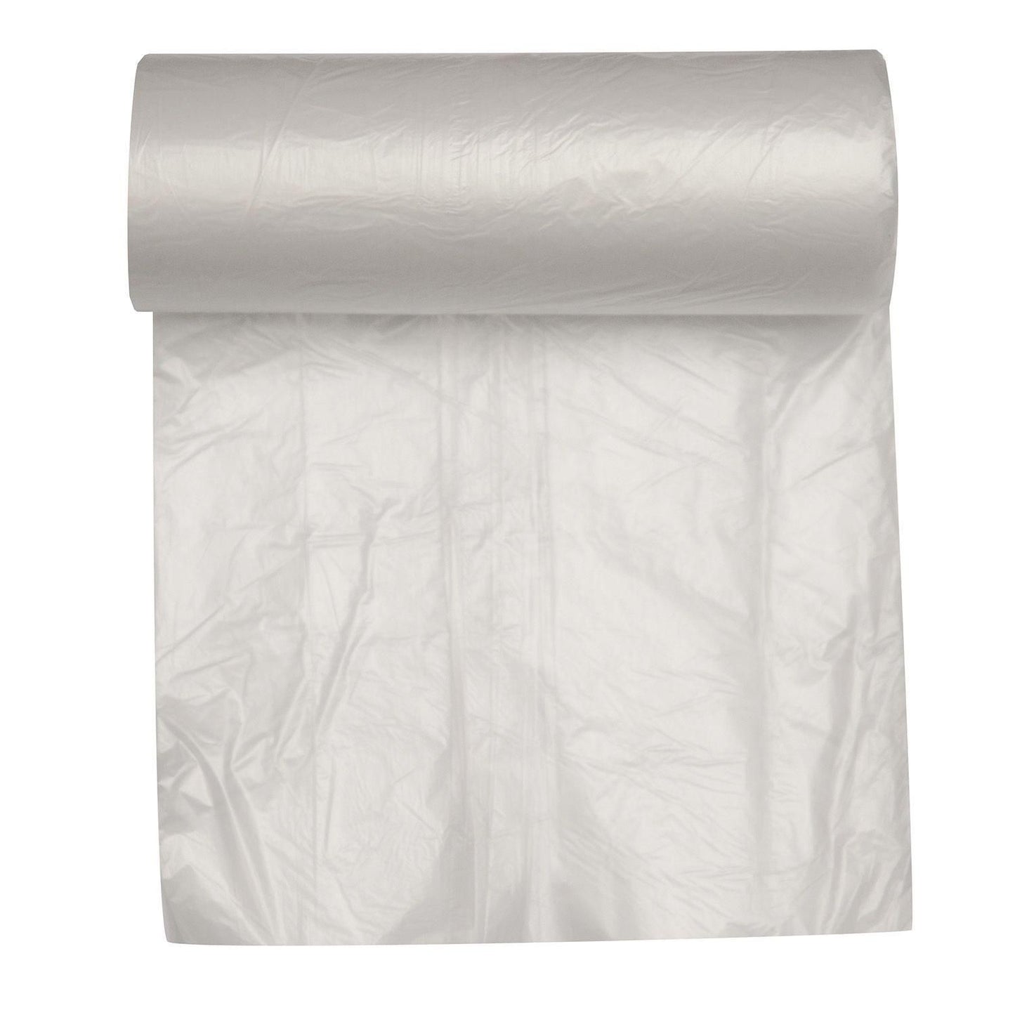 Spandepose 20ltr B500xL500mm 16my LDPE med Fals Kompakt Transparent,50 stk/rl