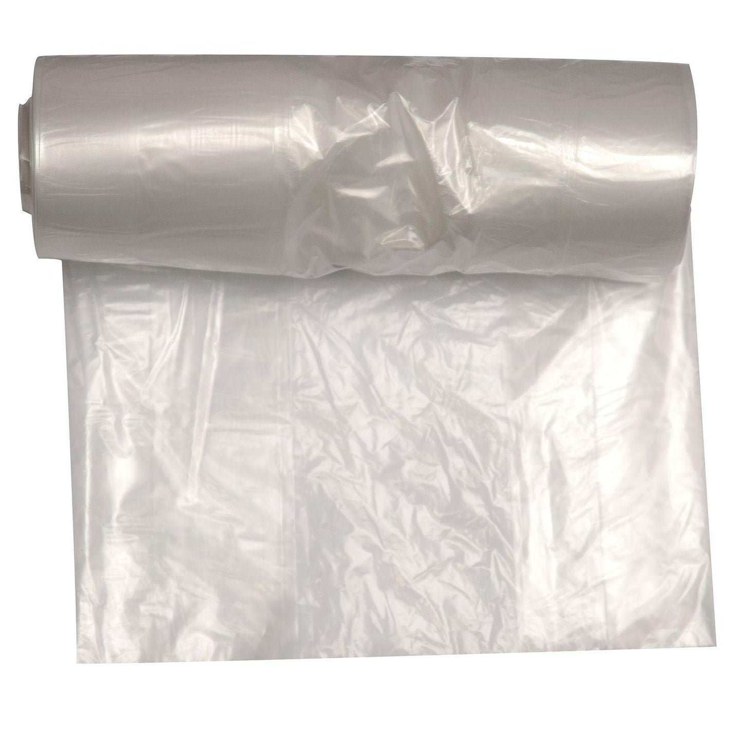 Spandepose 40ltr B600xL600mm 16my LDPE med Fals Kompakt Transparent,50 stk/rl