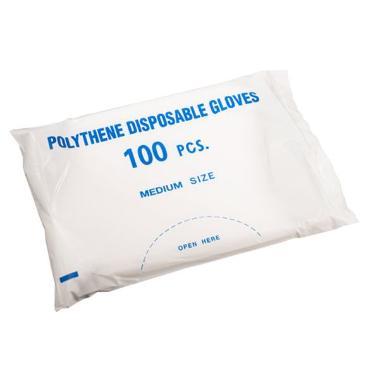 Handske, Engangs, Transparent, Tankstation, Medium ( 100 stk )