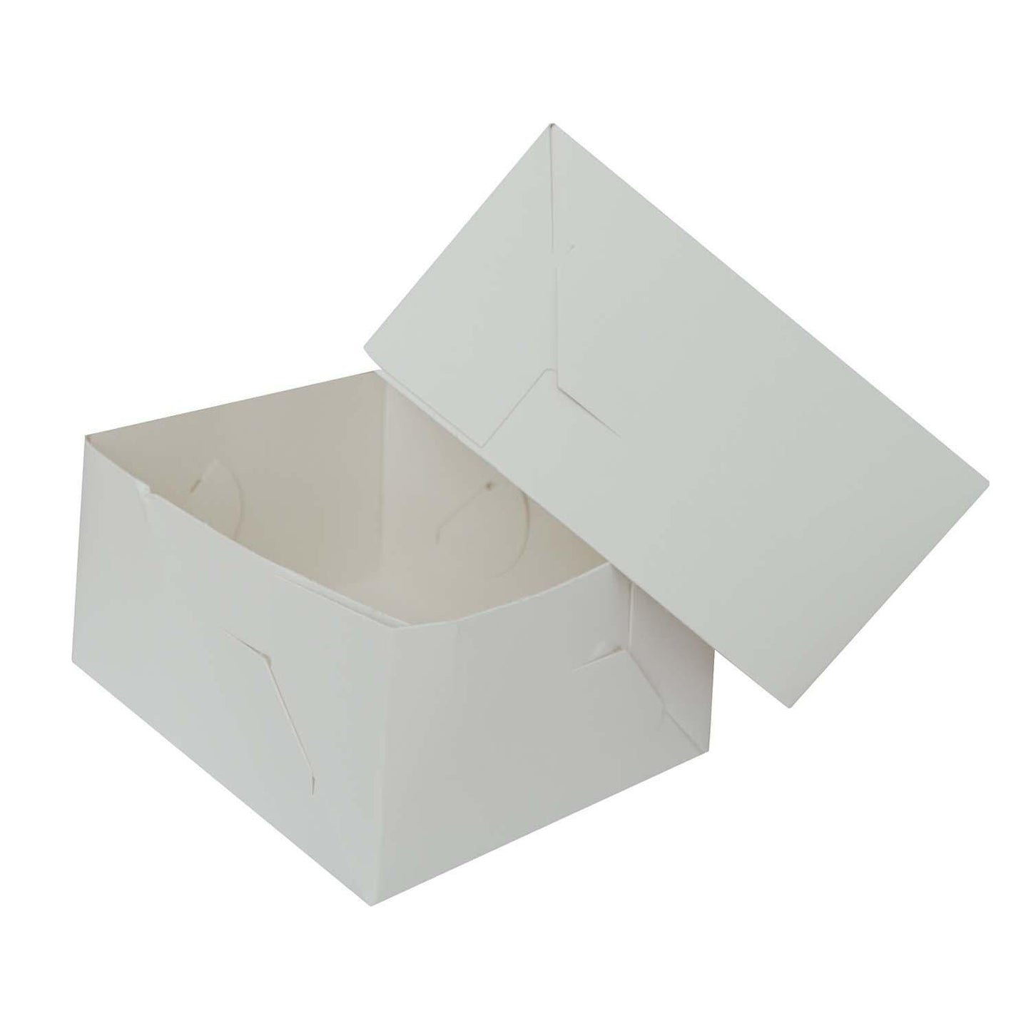 Kageæske fold selv L129xB110xH70mm pap hvid,500 stk/krt