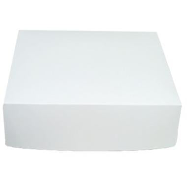 Kageæske fold selv nr 12 høj L245xB245xH70mm pap hvid,250 stk/krt