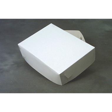 Kageæske fold selv nr 1215 L200xB140xH50mm pap hvid,250 stk/krt