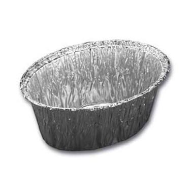 Alubakke 260 ml Oval Sølv,100 stk/pk