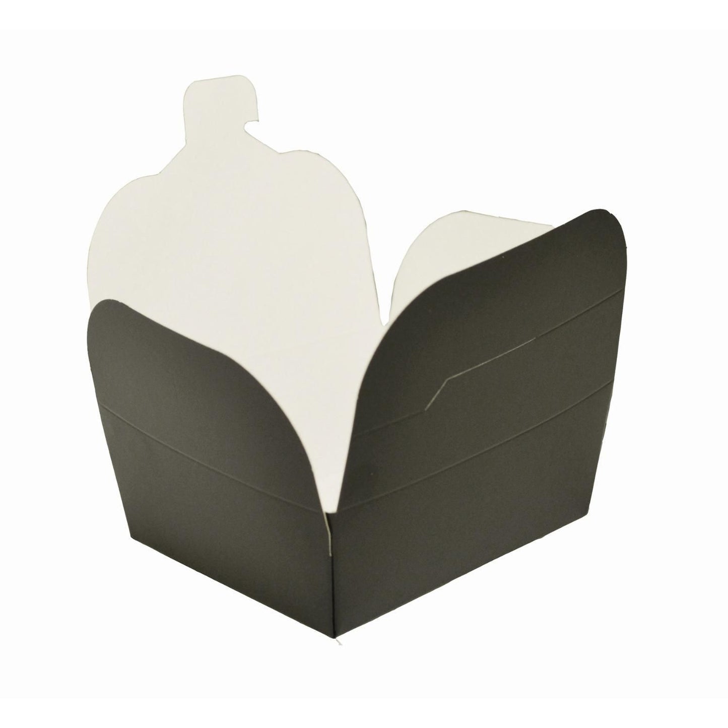 Takeaway æske 500 ml 89x109x48 mm PE-Belagt Mat sort,60 stk/ps