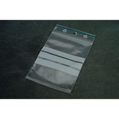 Lynlåspose 70x100 mm 50 my med Skrivefelt LDPE,10 ps x 100 stk/pk