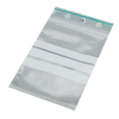 Lynlåspose 70x100 mm 50 my med Skrivefelt LDPE,10 ps x 100 stk/pk