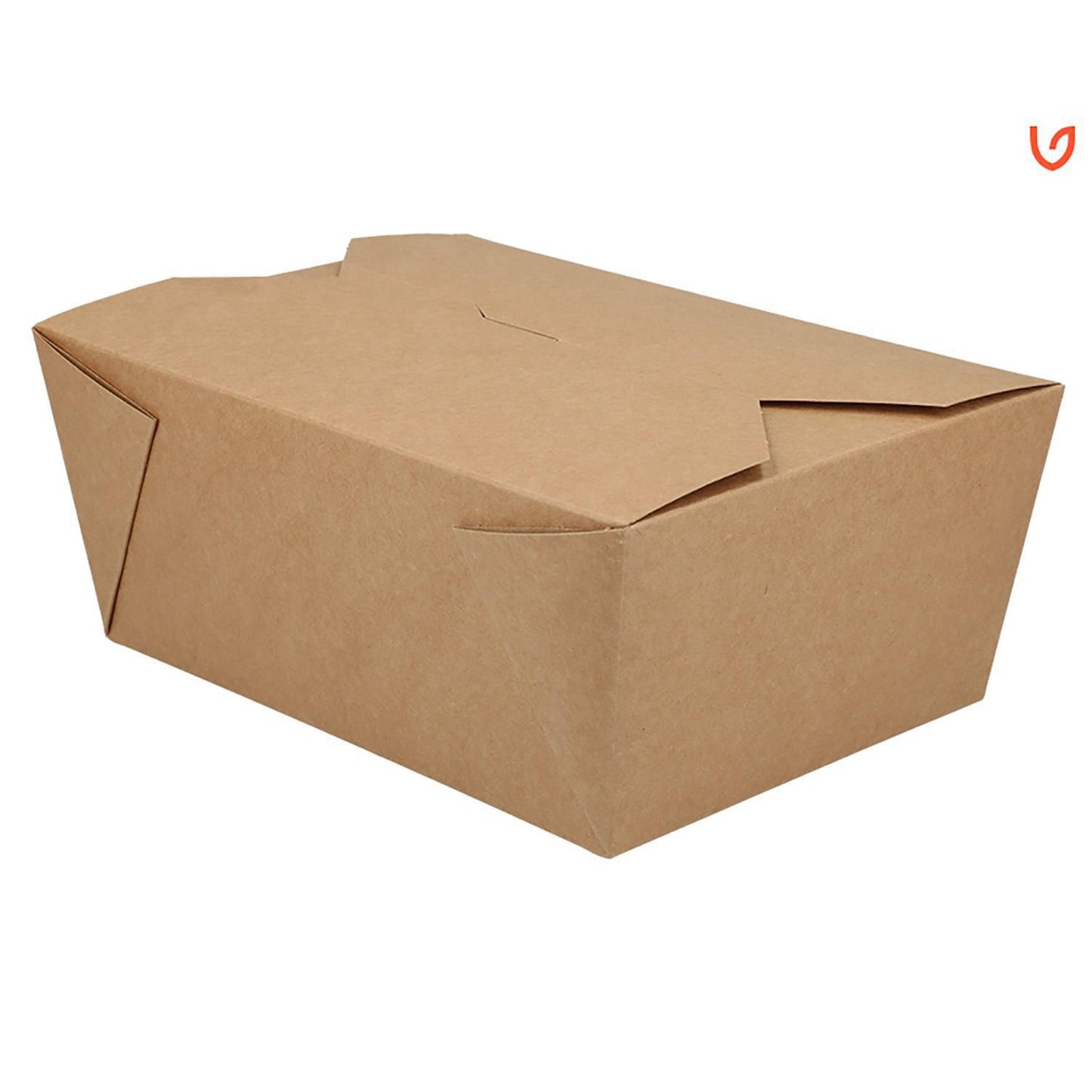 Takeaway æske Verive 140/160x195/220x90 mm 2700 ml kraft biocoating Brun,36 stk/ps