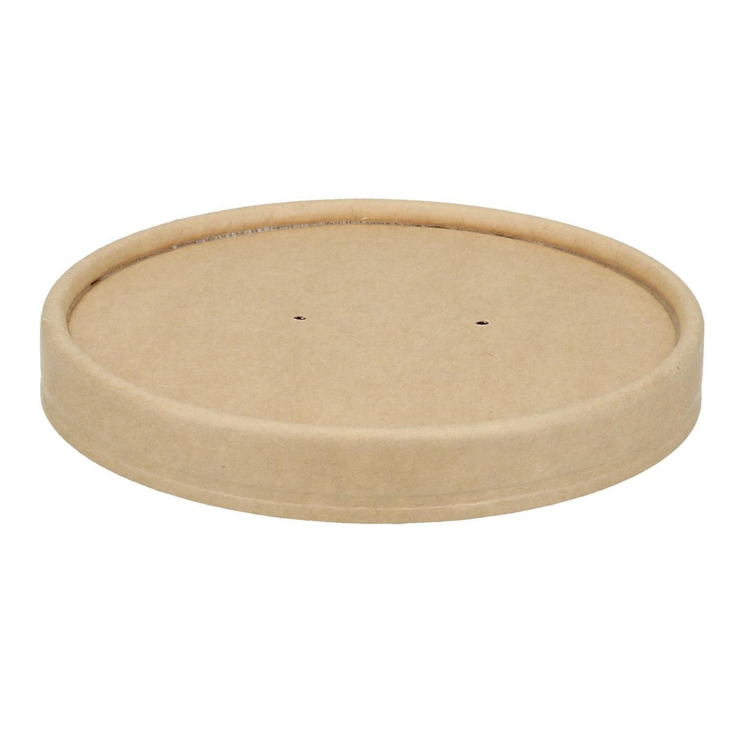 Paplåg Verive Ø96mm til soup-to-go bæger pap/PLA Brun,25 stk x 1 stk/ps