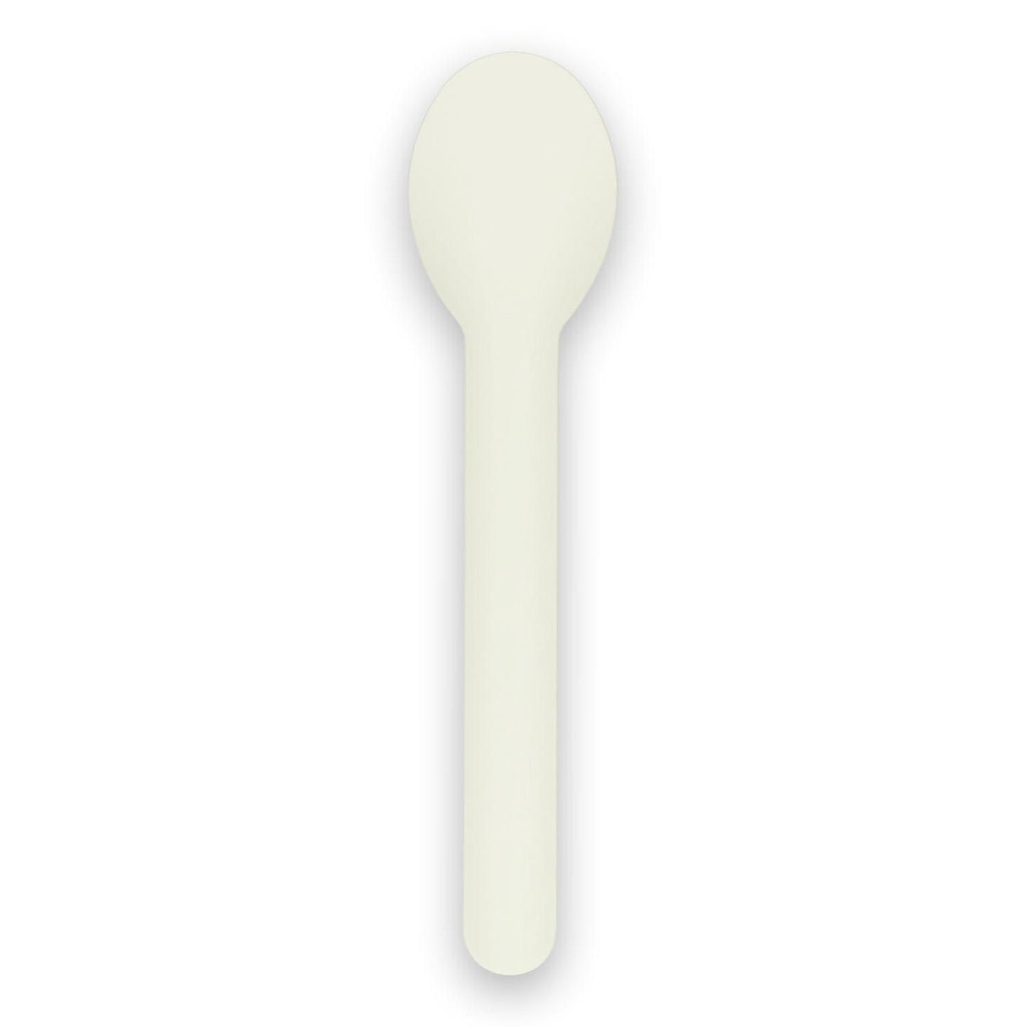 Spiseske Verive 157mm hårdt papir kraftig bionedbrydelig glat overflade hvid,100 stk/ps