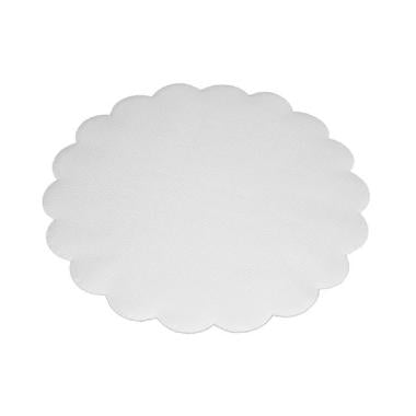 Fadpapir Ø14 cm Rund Præget Hvid,500 stk/pk
