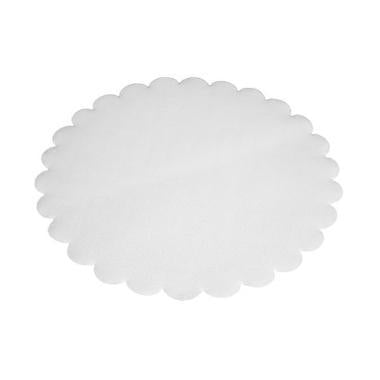 Fadpapir Ø18 cm Rund Præget Hvid,500 stk/pk