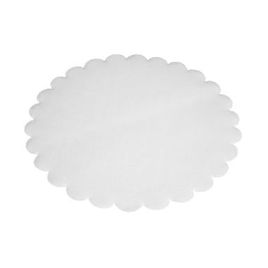 Fadpapir Ø18 cm Rund Præget Hvid,500 stk/pk