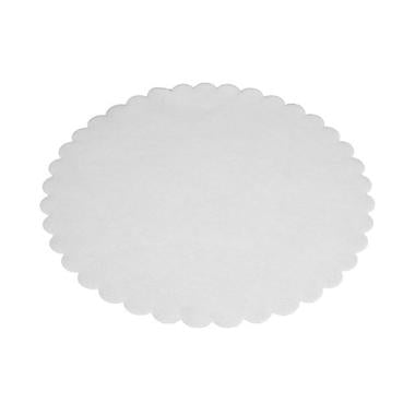 Fadpapir Ø22 cm Rund Præget Hvid,500 stk/pk