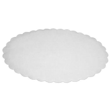 Fadpapir 19x29 cm oval præget hvid,500 stk/pk