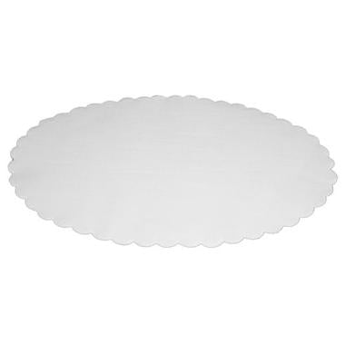Fadpapir 26x39 cm oval præget hvid,500 stk/pk