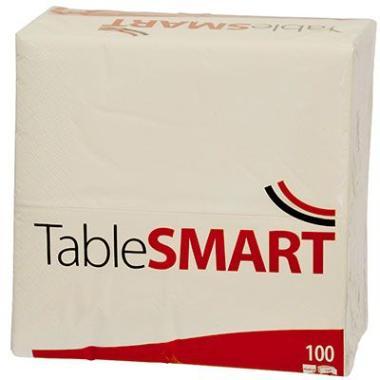 Middagsserviet, 1/8 Fold, 3-lags, 40x40, Hvid, Tablesmart ( 100 stk ) 1000 krt