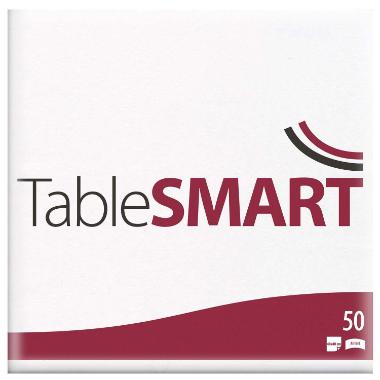 Serviet TableSMART airlaid 40x40 cm 1/4 fold Hvid,12 pk x 50 stk/krt