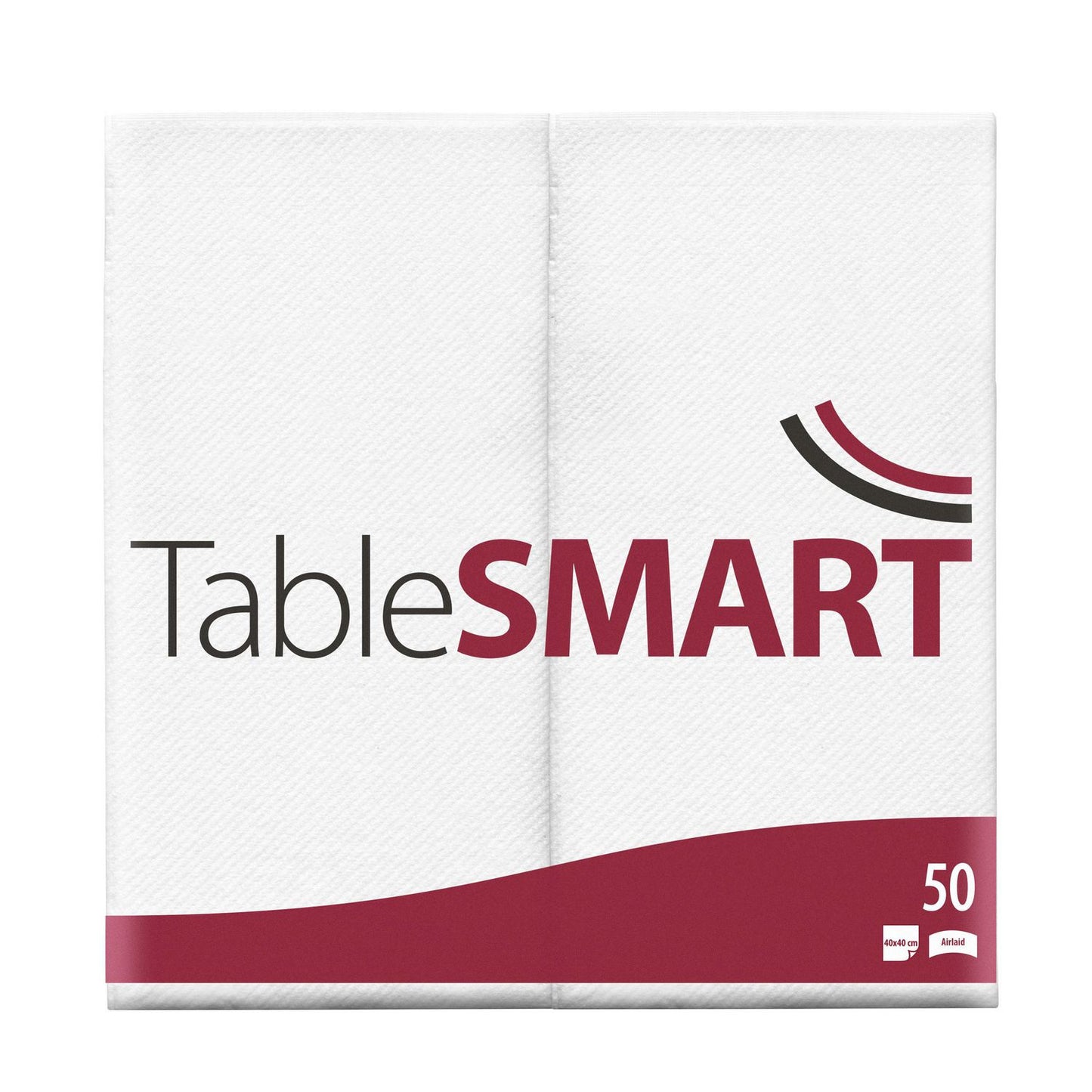Serviet TableSMART airlaid 40x40 cm 1/8 fold Hvid,12 pk x 50 stk/krt