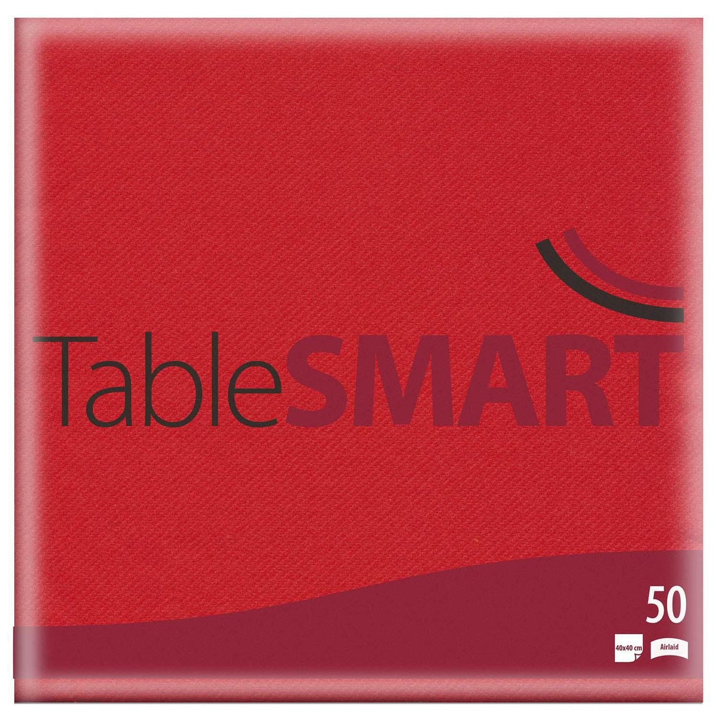 Serviet TableSMART airlaid 40x40 cm 1/4 fold Rød,50 stk/pk
