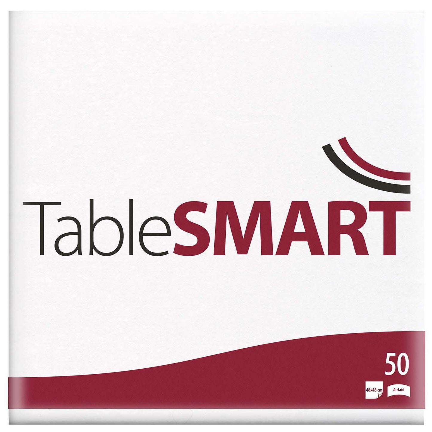 Serviet TableSMART airlaid 48x48 cm 1/4 fold Hvid,10 pk x 50 stk/krt