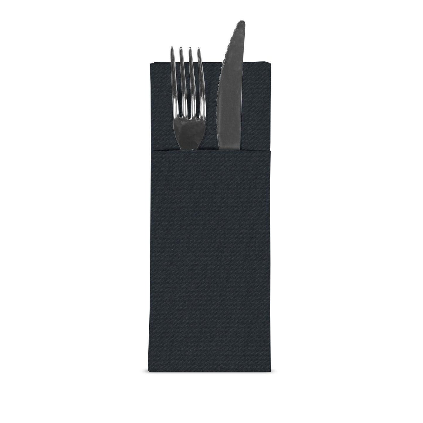 Serviet TableSMART Airlaid 40x32 cm til Bestik Sort,24 pk x 50 stk/krt