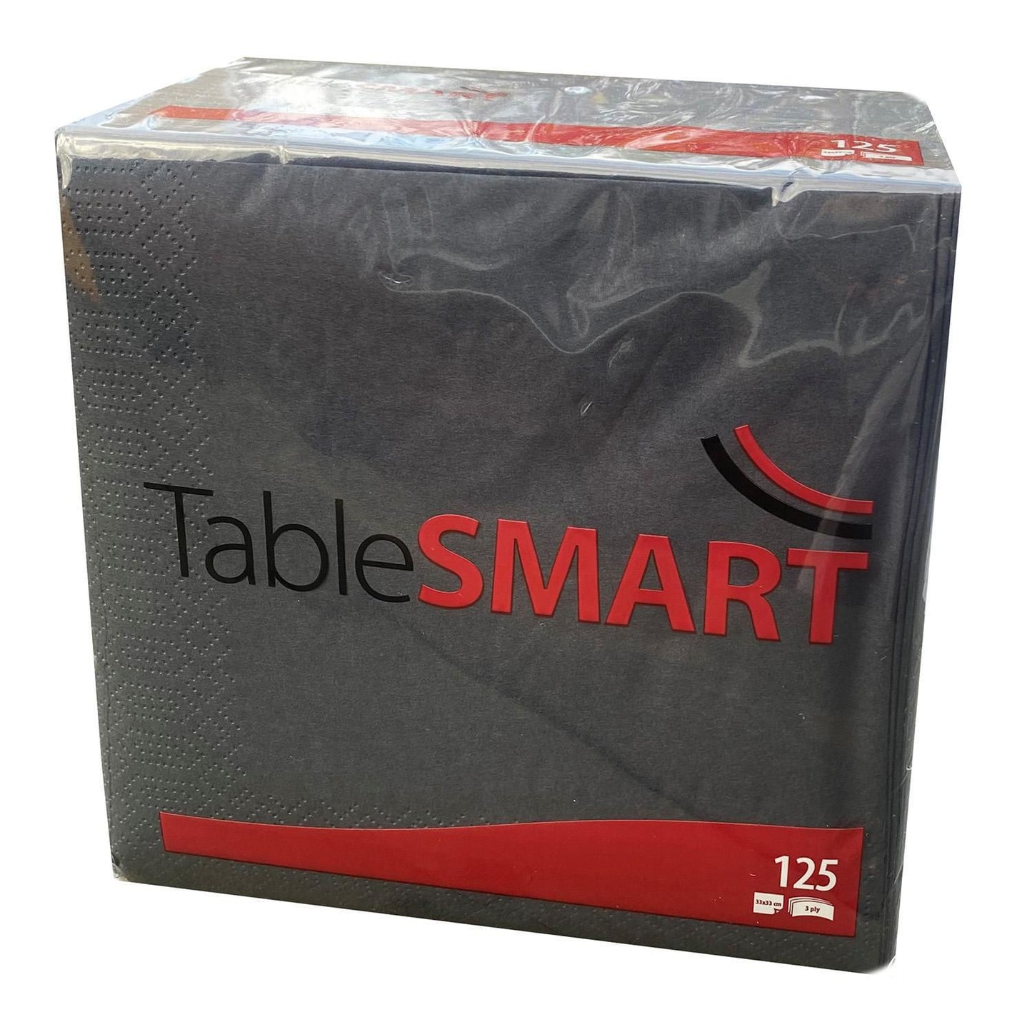 Serviet TableSMART 33x33cm 3-lag Sort,125 stk/pk