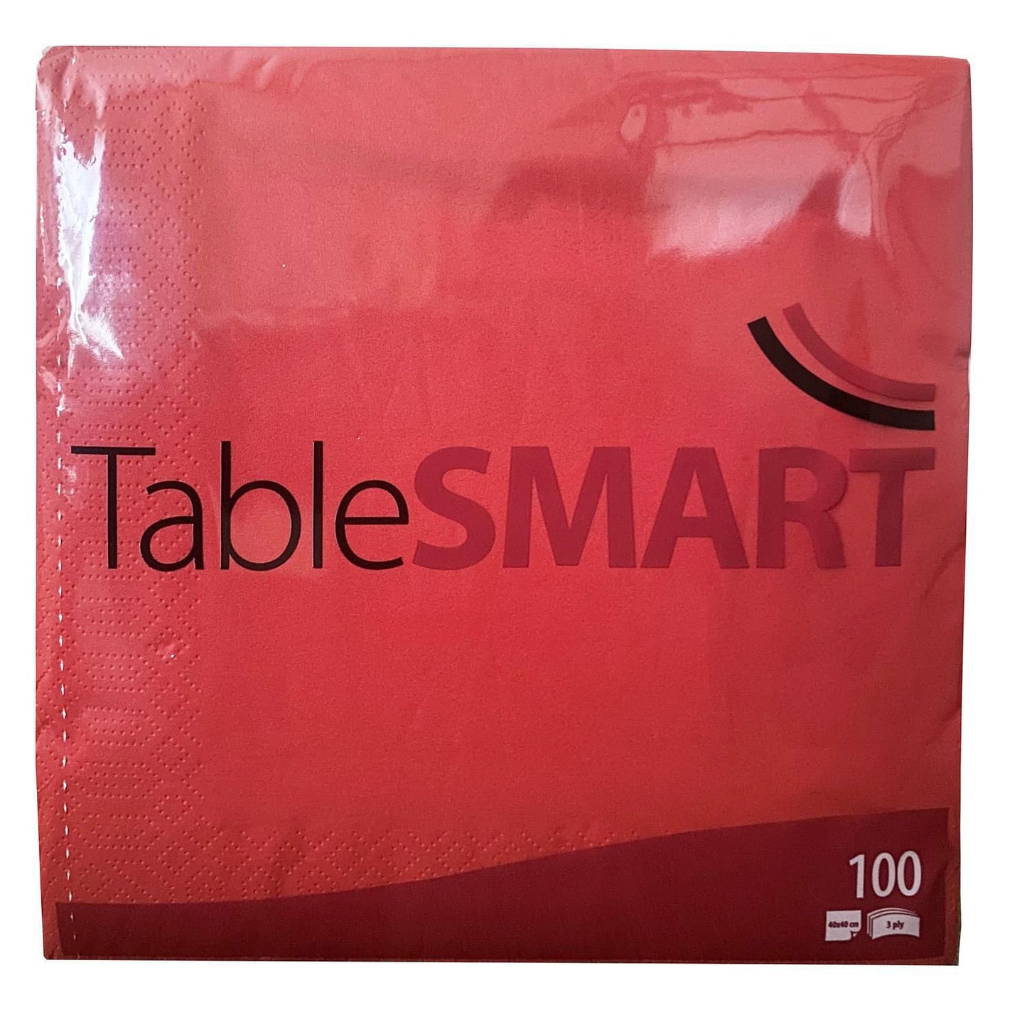 Serviet TableSMART 40x40cm 3-lag Rød,100 stk/pk