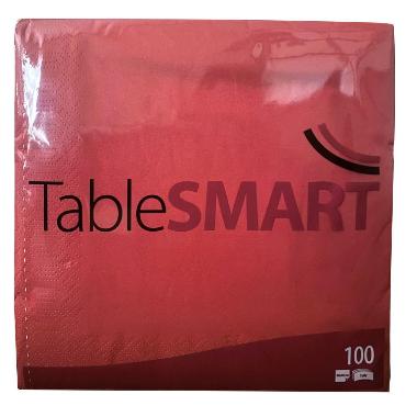 Middagsserviet, 1/4 Fold, 3-lags, 40x40, Bordeaux, Tablesmart ( 100 stk )