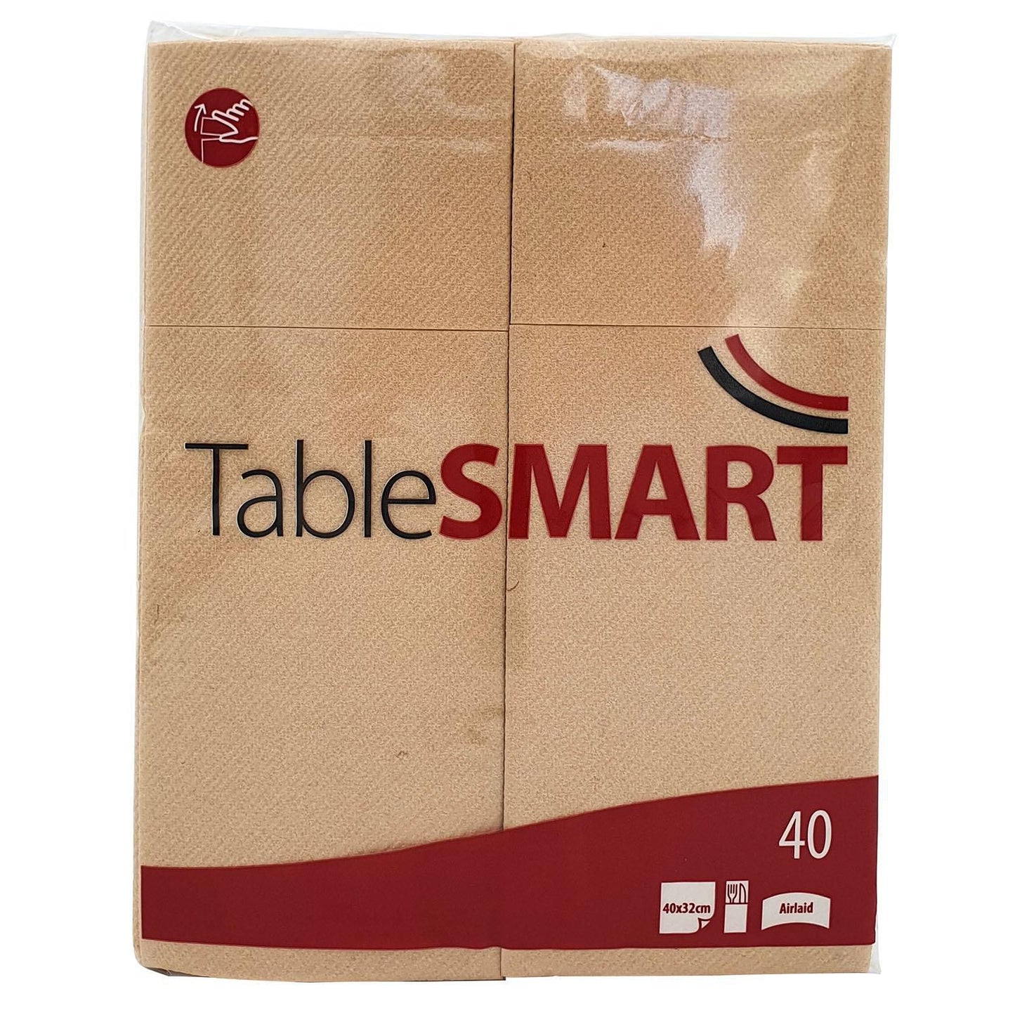 Serviet TableSMART 40x32cm airlaid til bestik Natur,40 stk/pk