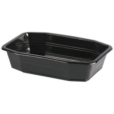 Bakke 1-rum 1000 ml 215x148x50 mm HMR PP Sort,312 stk/krt