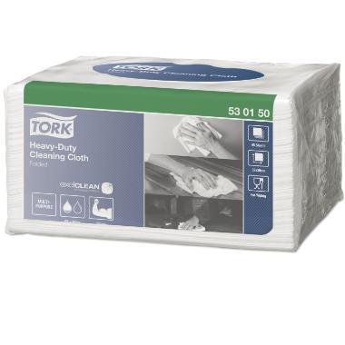 Aftørringsklud Tork Kraftig W8 1-lag 385x320 mm Hvid,8 pk x 45 stk/krt