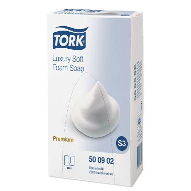 Skumsæbe Tork Luksus 800ml med Parfume Klar til S3 dispenser,800 ml/stk