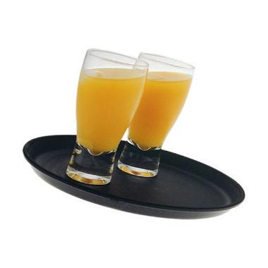 Tjenerbakke Ø35.5 cm med Antislip Polyester Sort,stk