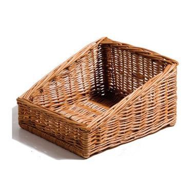 Brødkurv 30x35x19/9 cm Håndlavet flet Brun,stk