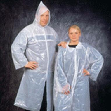 Engangskittel One Size Plast Hvid,500 stk/krt