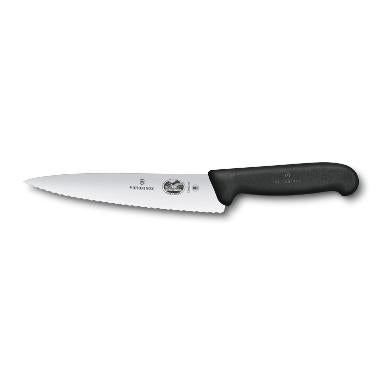 Kokkekniv Classic Victorinox Fibrox klinge 19 cm Bølgeskær,stk