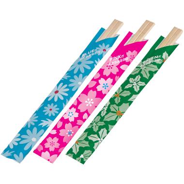 Spisepinde 2-pak 202 mm Træ Mixed flowers pakning,100 par/pk