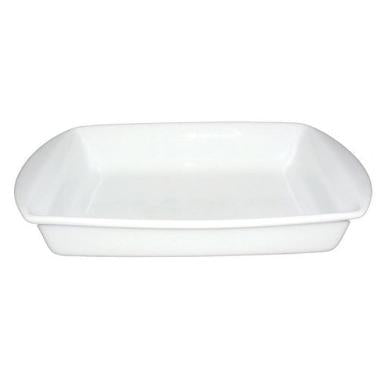 Fad Kera 30x24 cm Rektangulær Ovnfast Porcelæn Hvid,stk