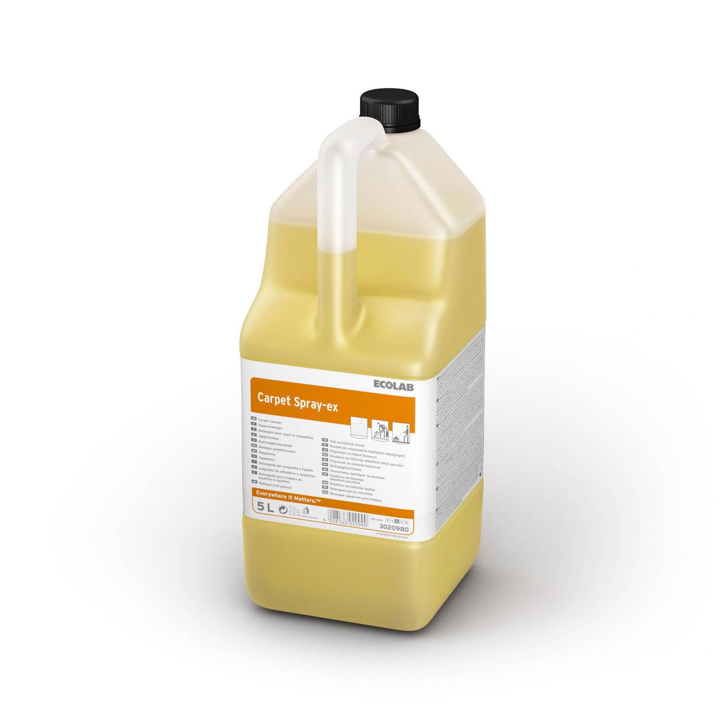 Tæpperens Flydende Carpet Spray-ex 5ltr med Parfume til Sprayekstraktion,2 dnk x 5 ltr/krt