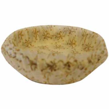 Kagekapsel nr 12 Ø70x20 mm Hvid/Guld,4 pk x 500 stk/krt